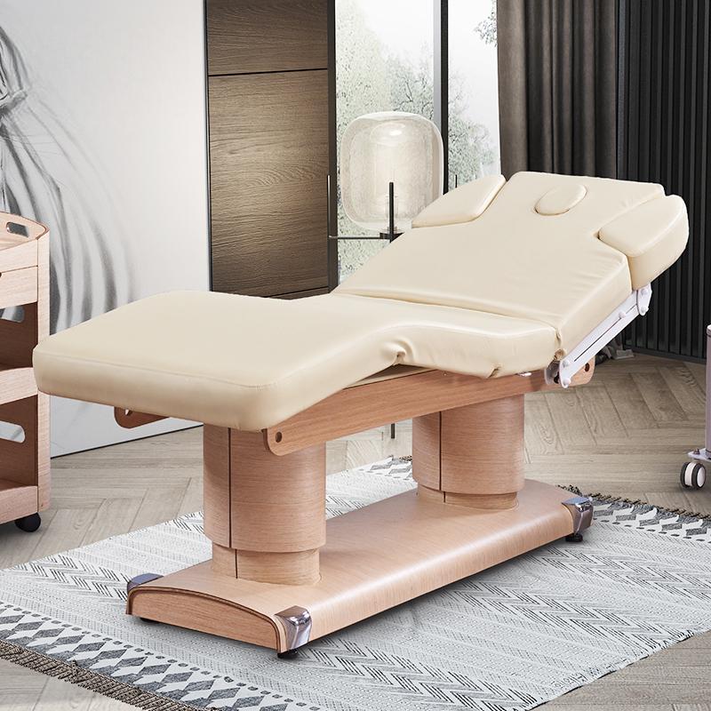 맞춤형 색상의 나무결 무늬 베이스 전동 마사지 테이블  - Wellness Spa And Massage 리뷰 및 가격