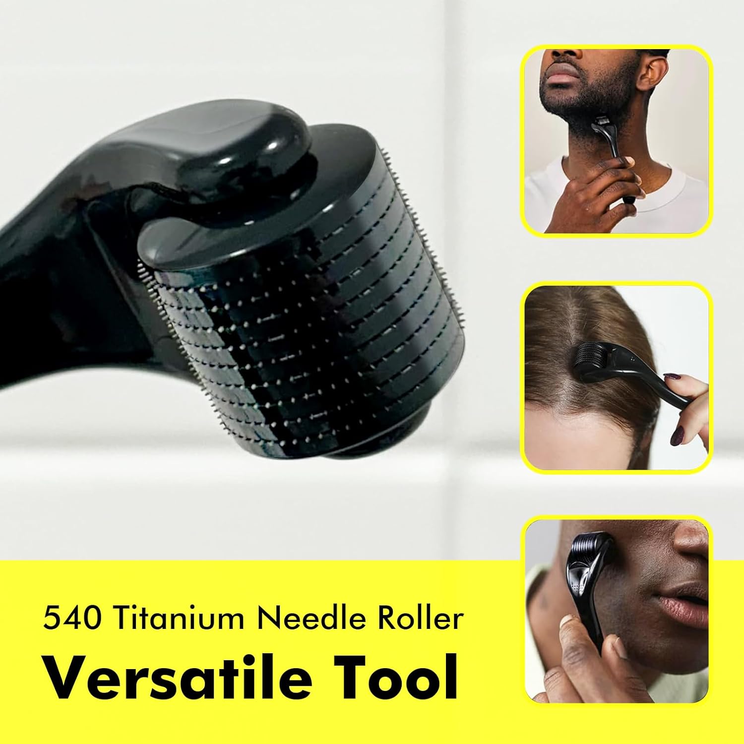 얼굴 및 바디 헤어 성장용 540 니들 더마롤러, 피부 - Derma Roller 0.25 리뷰 및 가격