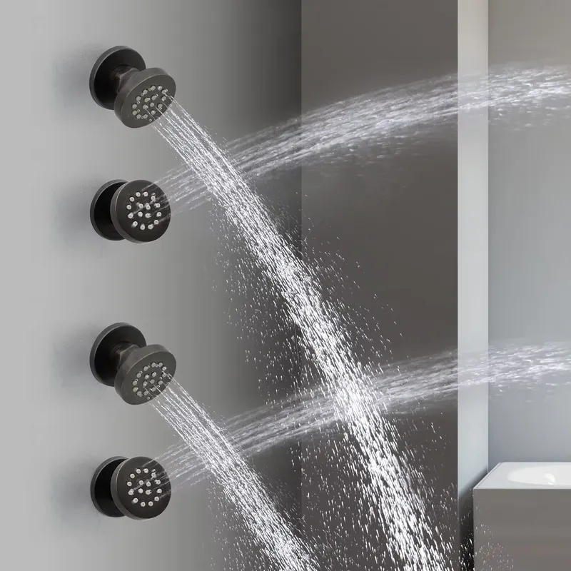 4피스 무광 블랙 세라믹 조절식 황동 샤워 바디젯 스파 - Spa & Wellness Joule 리뷰 및 가격