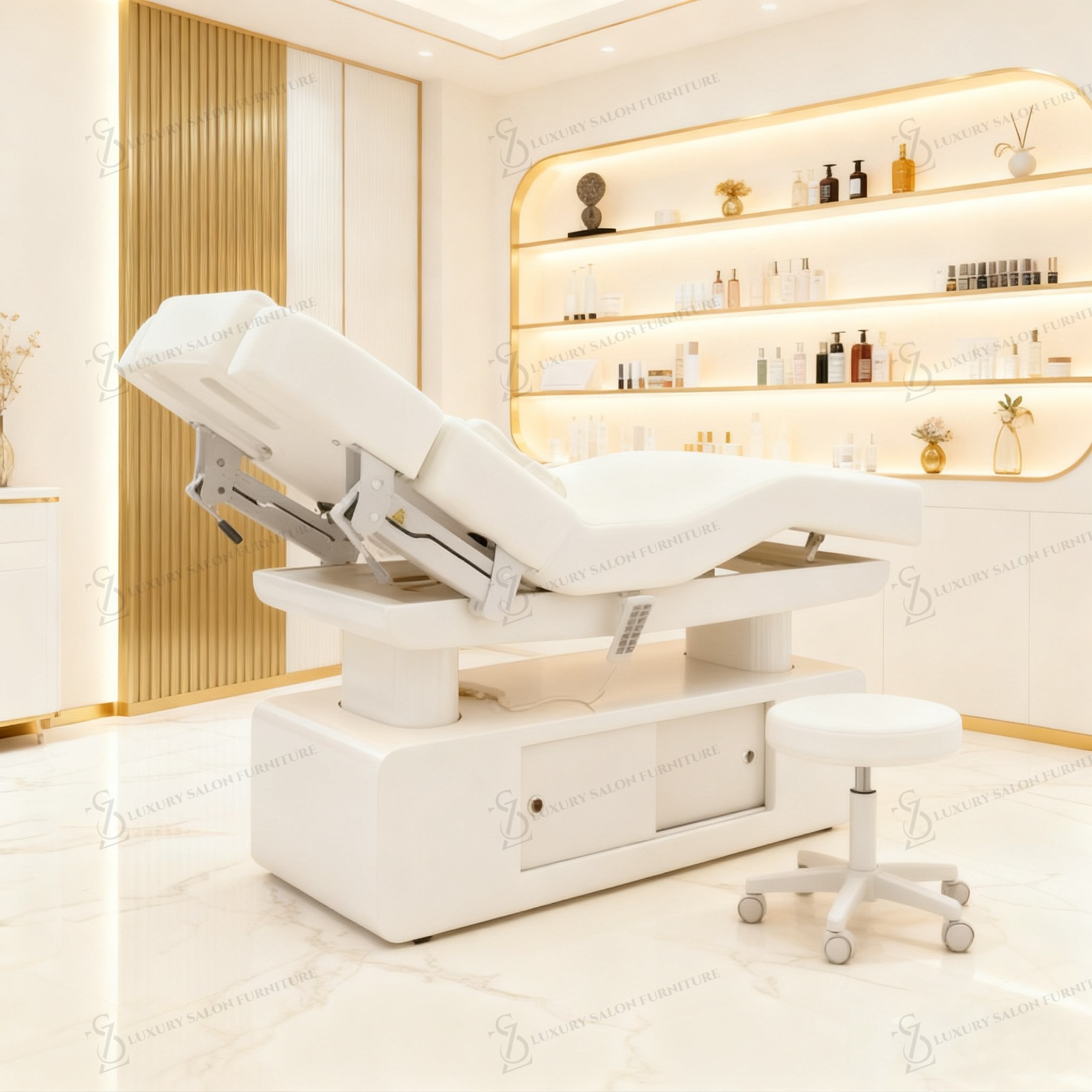 럭셔리 3/4 모터 핑크 뷰티 베드 다기능 뷰티 살롱  - Wellness Spa And Massage 리뷰 및 가격